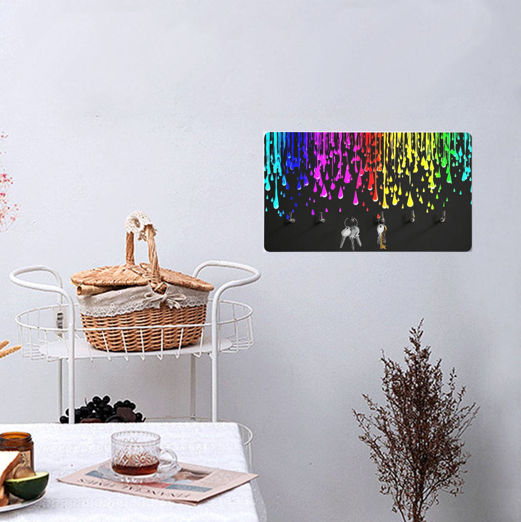 Rainbow Drip Wall Mounted Decor Key Holder