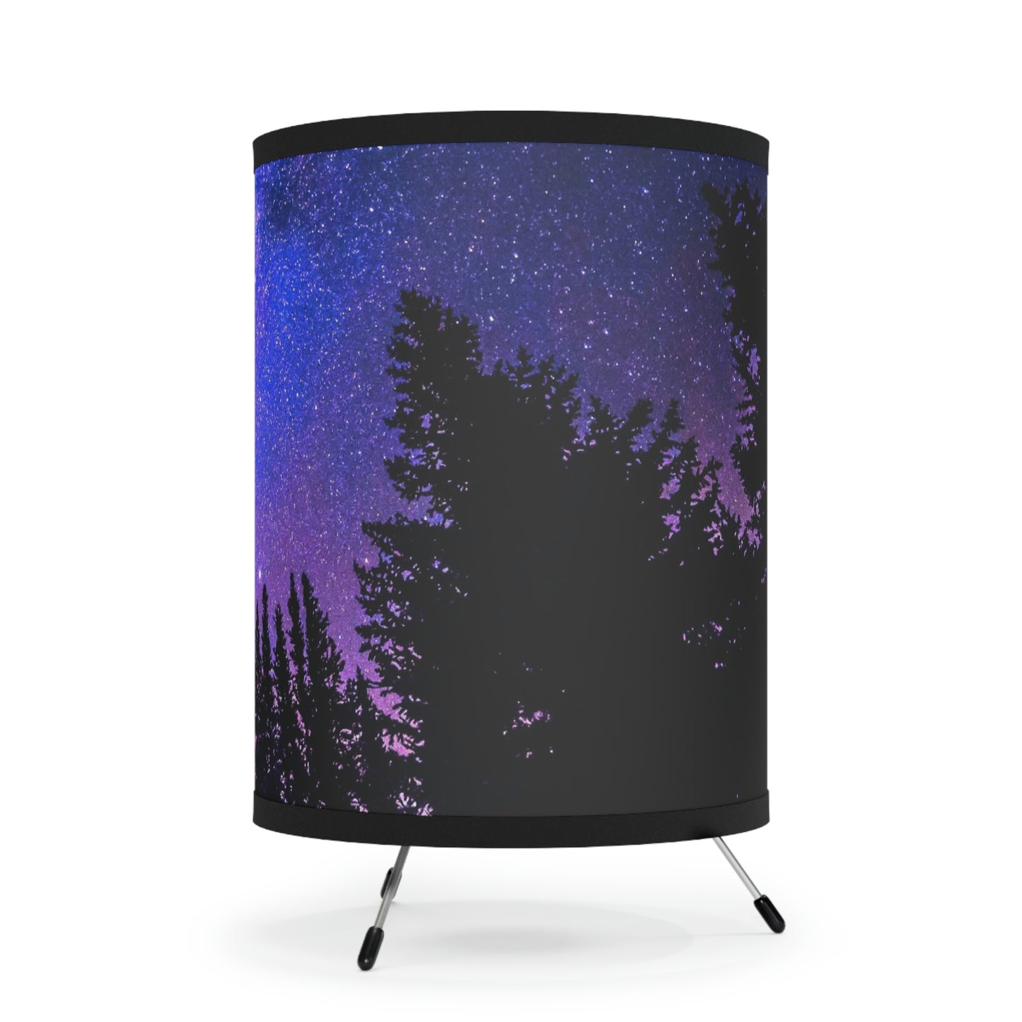 Vibrant Milky Way Printed Tripod Lamp