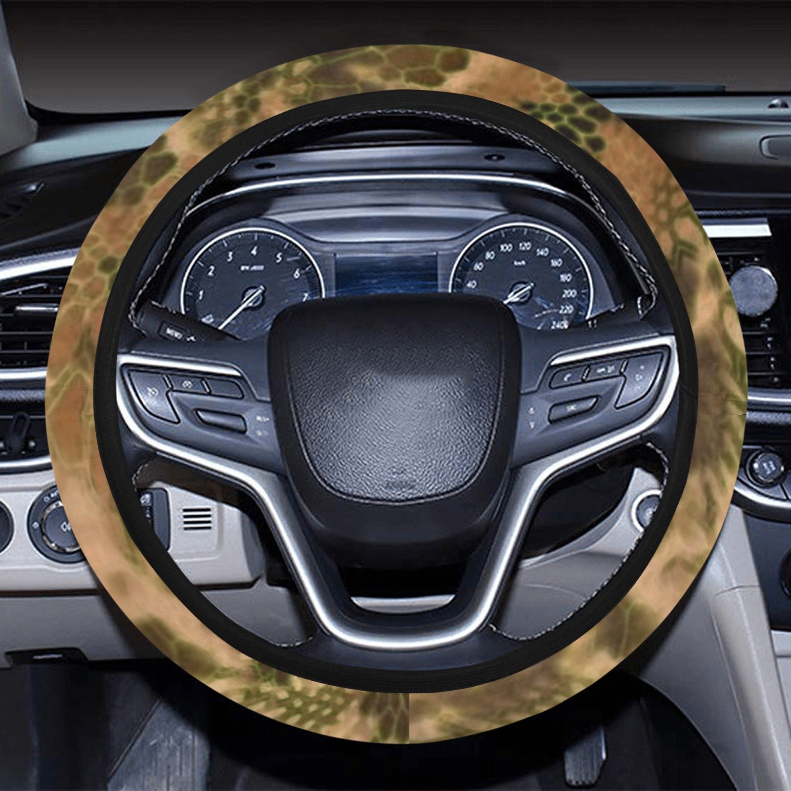 Dry Country Camo Steering Wheel Cover with Elastic Edge