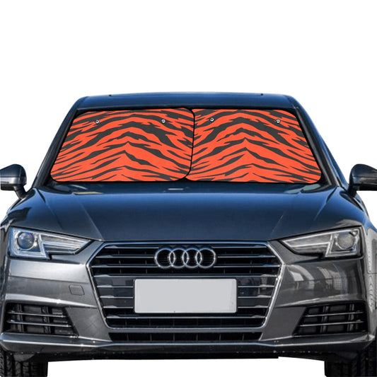 Bengal Tiger Stripe Auto Sun Shade (28" x 28") (Small) (Two Pieces)