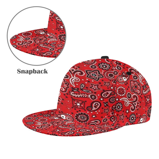 Red Bandana Snapback Hat