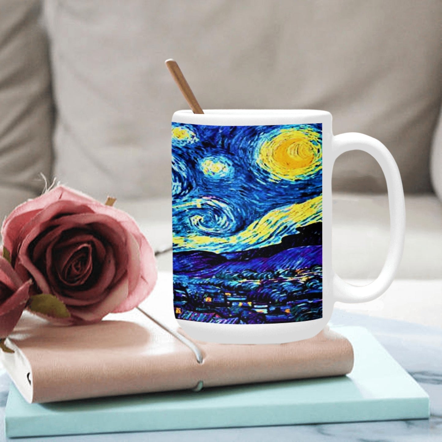 Starry Night 15 oz Ceramic Mug (Made in USA)