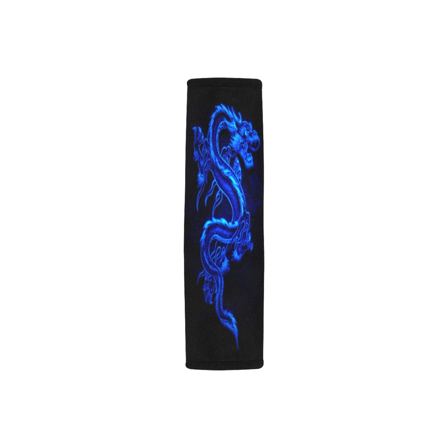 Blue Fire Dragon Large Car Seat Belt Cover 7" x 12.6"