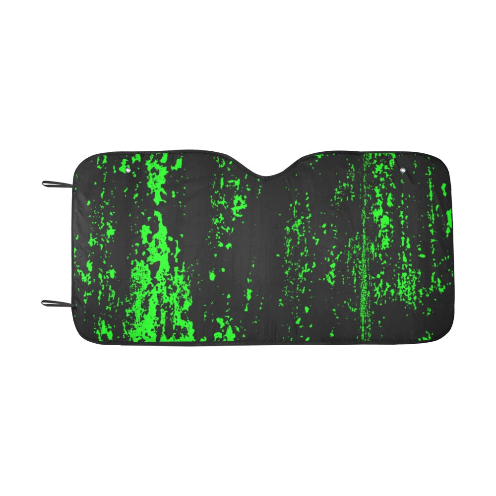 Neon Green Spray Auto Sun Shade 55" x 29.53"