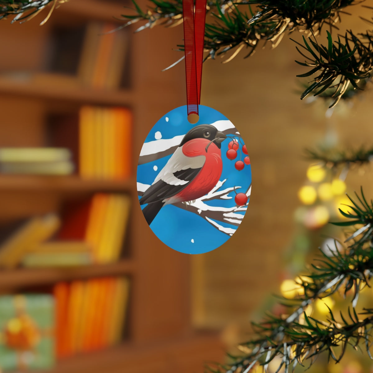 Christmas Birdy Metal Ornament