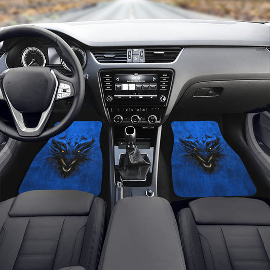 Rich Blue Shadow Dragon Front Car Floor Mat (2pcs)