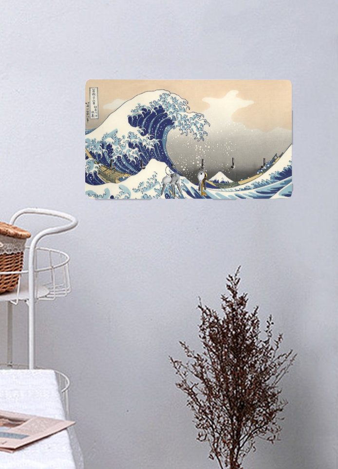 The Great Wave off Kanagawa by Katsushika Hokusai Wall Mounted Decor Key Holder