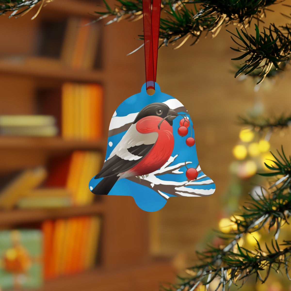 Christmas Birdy Metal Ornament