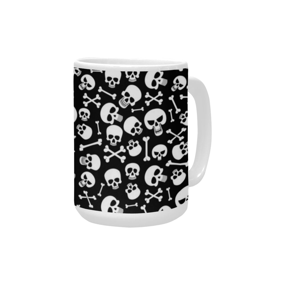 Skulls and Crossbones 15 Oz Ceramic Mug Ceramic Mug (Made In USA)