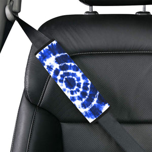 Blue Shibori Tie Dye Seat Belt Cover 7" x 12.6"