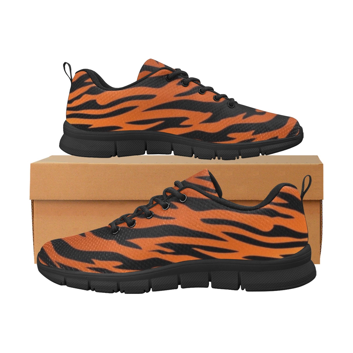 Tiger Striped Men's Breathable Sneakers