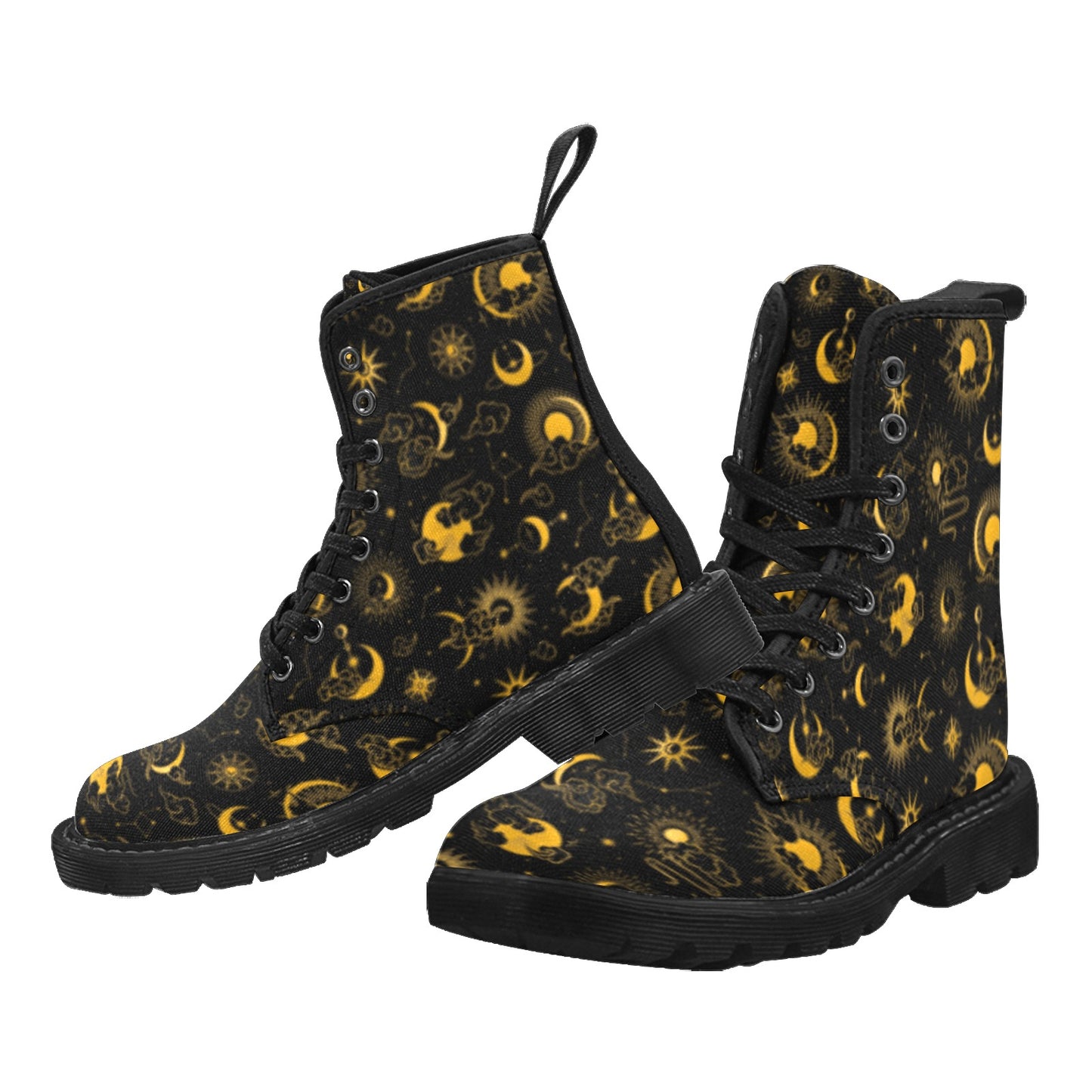 Sun and Moon Women's Canvas Boots