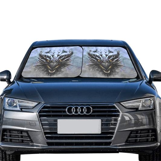 Shadow Dragon Car Sun Shade (28" x 28") (Small) (Two Pieces)