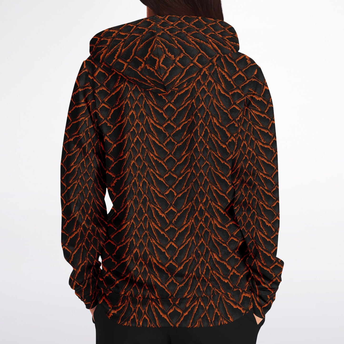 Molten Dragon Scale Zip Up Hoodie