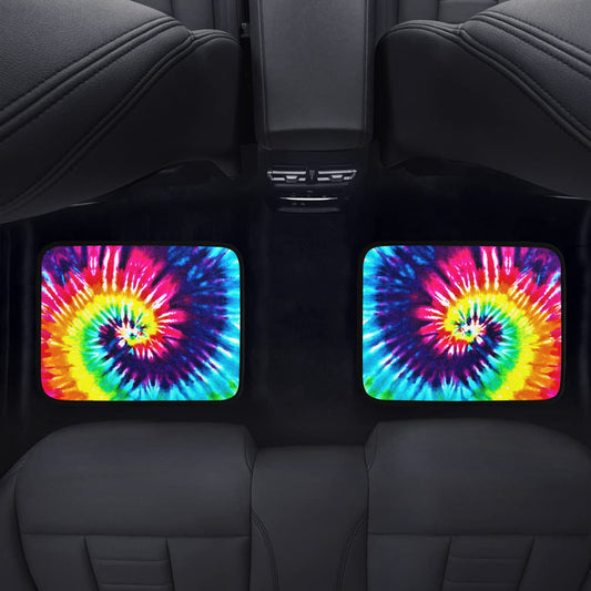 Rainbow Tie Dye Back Floor Mats (2pcs)