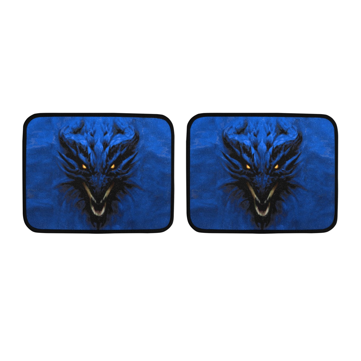 Rich Blue Shadow Dragon Back Car Floor Mat (2 pcs)