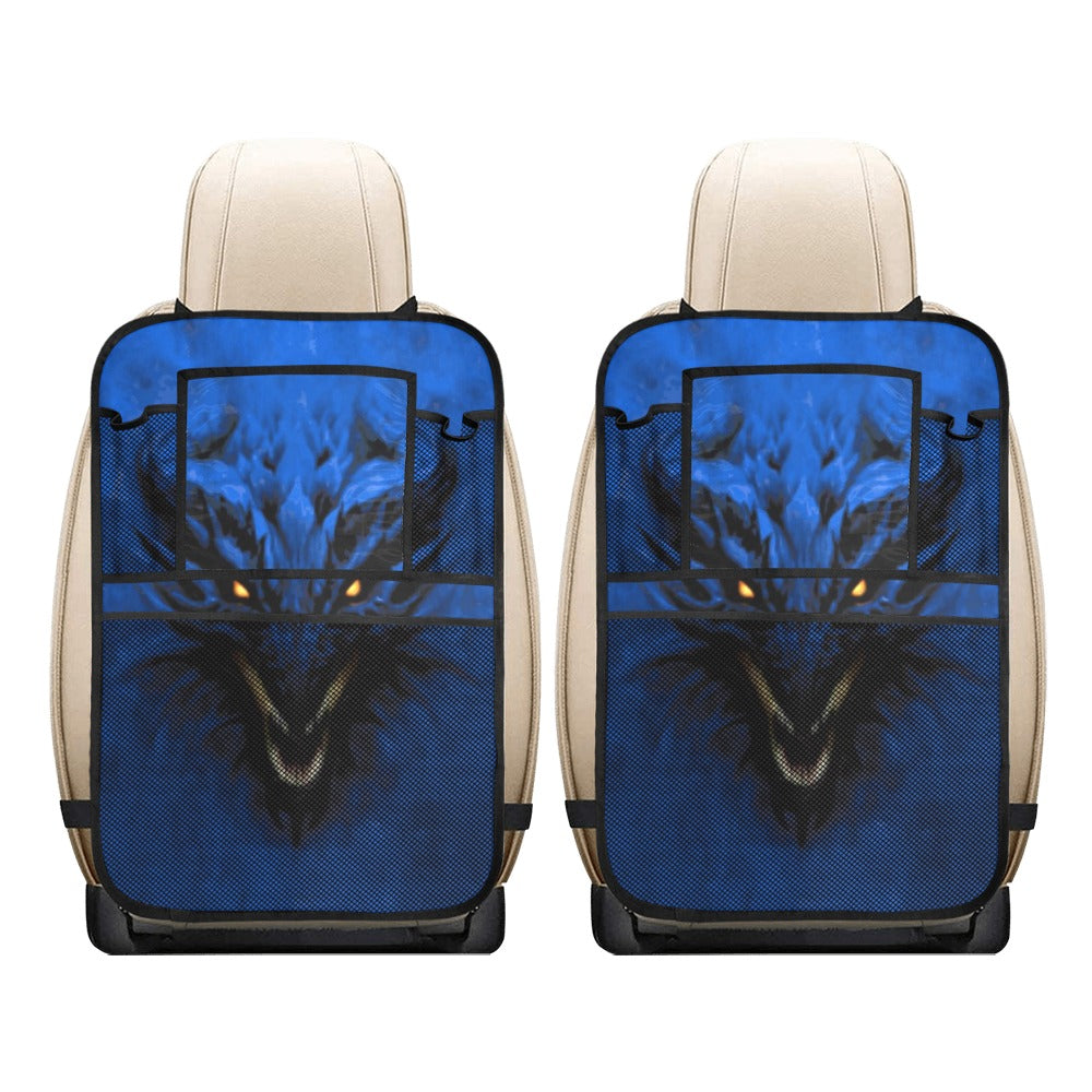 Rich Blue Shadow Dragon Car Seat Back Organizer (2-Pack)