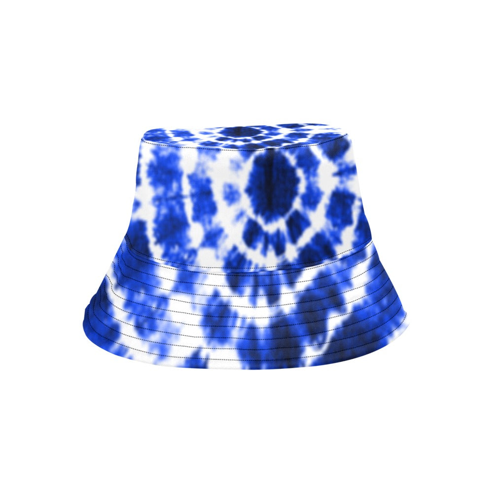 Blue Shibori Tie Dye Bucket Hat