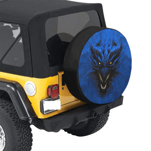 Rich Blue Shadow Dragon Spare Tire Cover (Medium) (16")