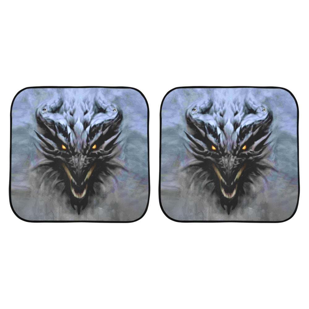 Shadow Dragon Car Sun Shade (28" x 28") (Small) (Two Pieces)