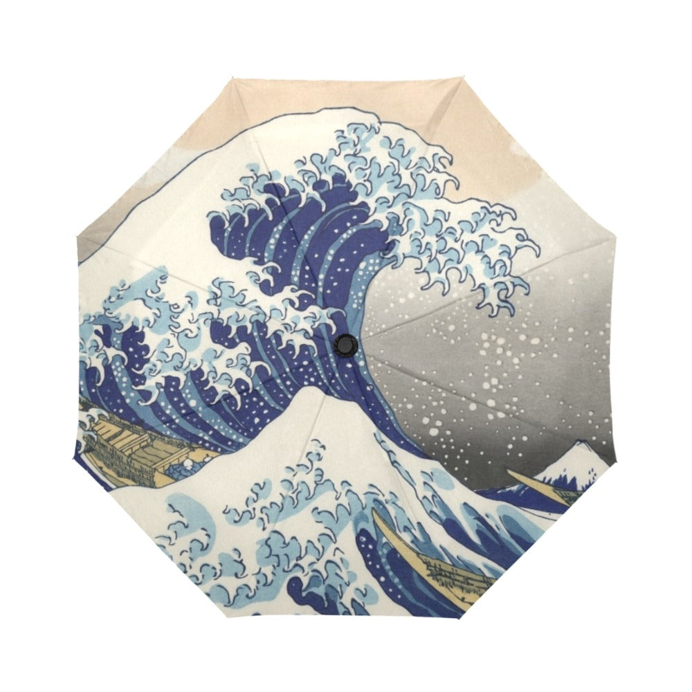 Great Wave Automatic Foldable Umbrella