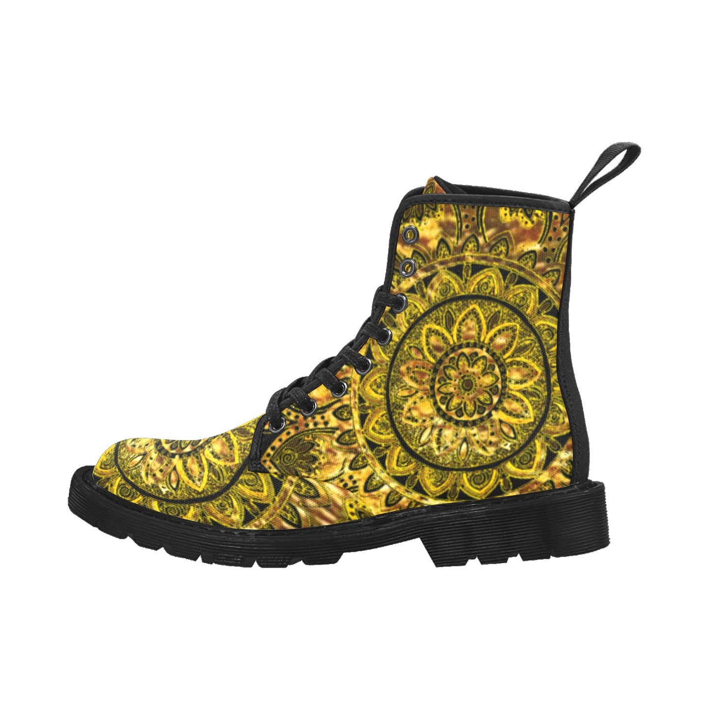 Tarnished Gold Mandala Women's Canvas Boots