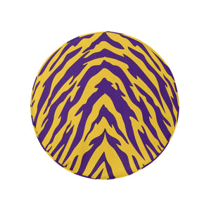 Purple and Gold Tiger Stripe Spare Tire Cover (Medium) (16")