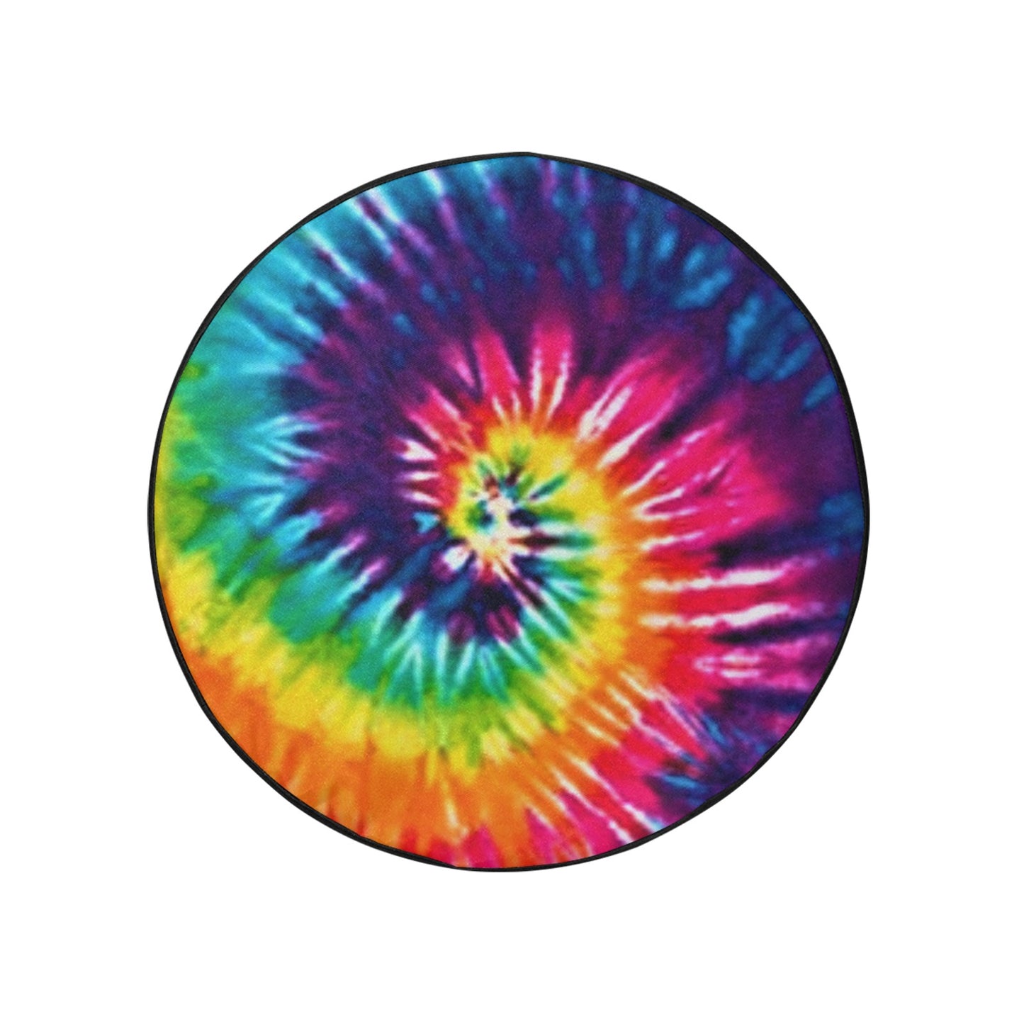 Rainbow Tie Dye Spare Tire Cover (Medium) (16")