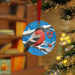 Christmas Birdy Metal Ornament