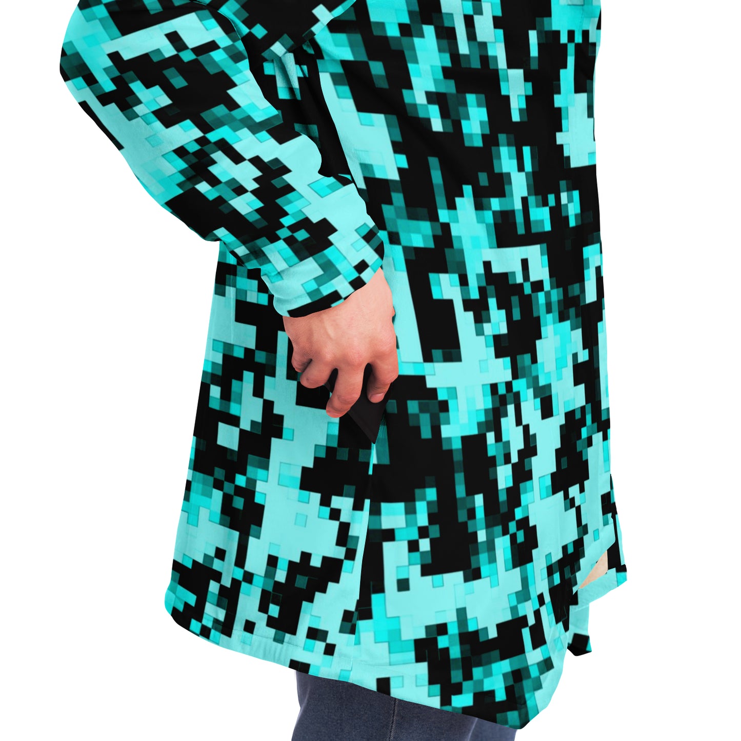 Digital Aqua Camouflage Cloak