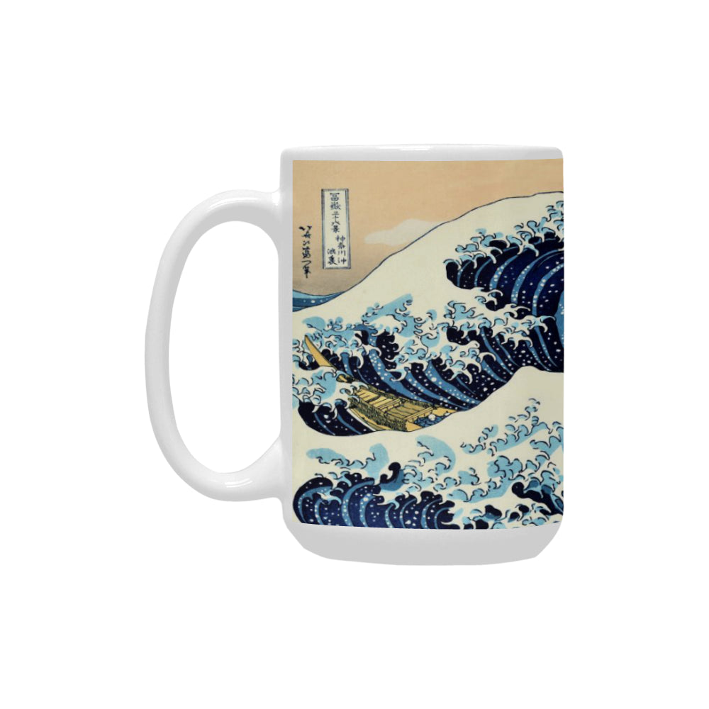 Great Wave off Kanagawa 15 Oz Ceramic Mug Ceramic Mug (Made In USA)