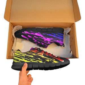 Rainbow Drip Women's Breathable Sneakers