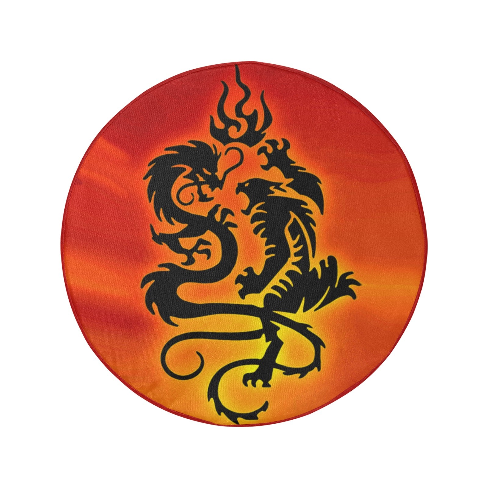 Tribal Tiger and Dragon Spare Tire Cover (Large) (17")