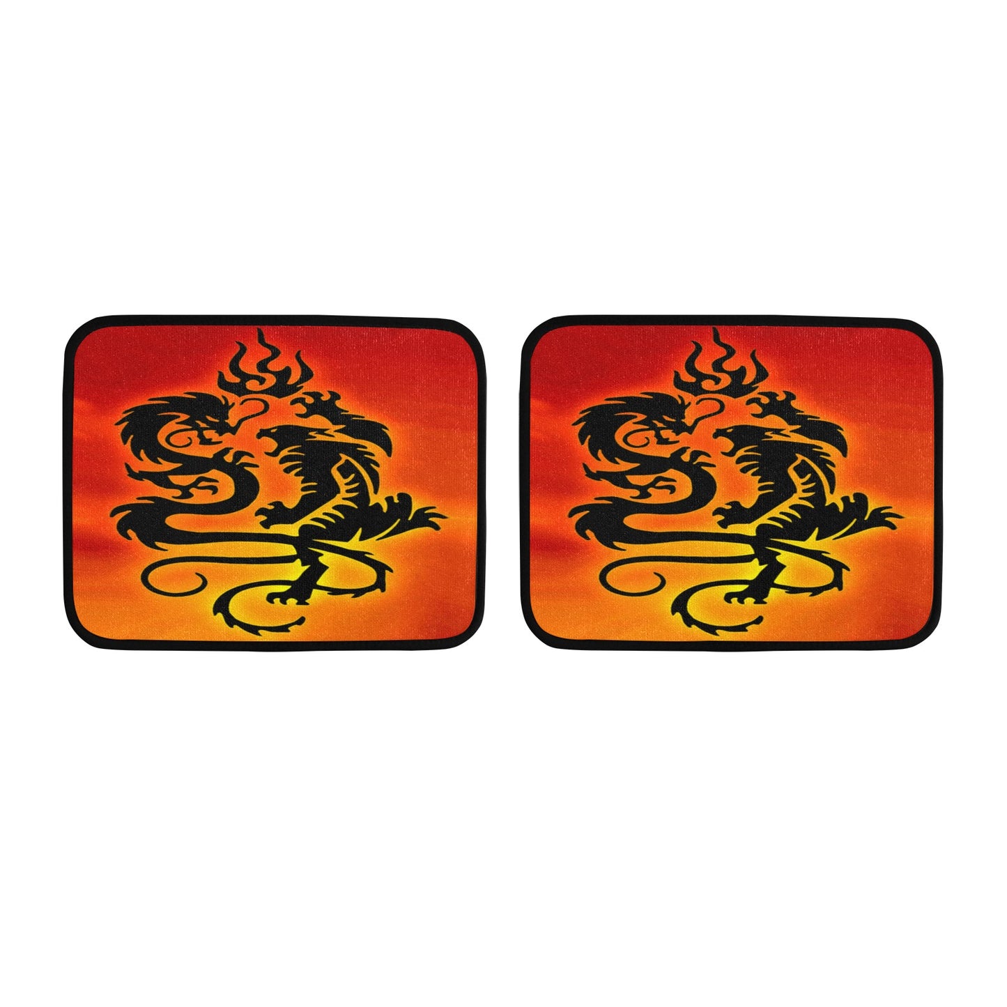 Tribal Tiger and Dragon Back Floor Mats (2pcs)