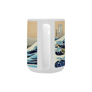 Great Wave off Kanagawa 15 Oz Ceramic Mug Ceramic Mug (Made In USA)