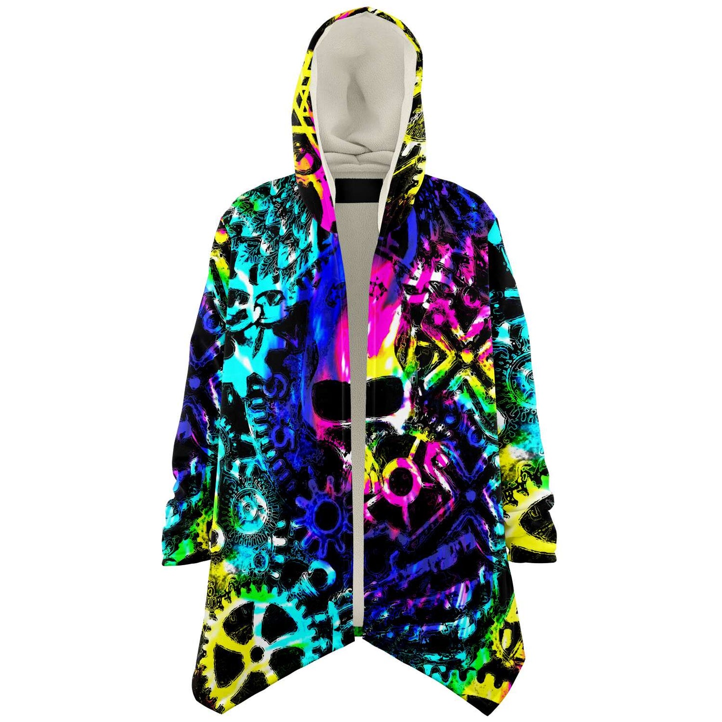 Steampunk Skull Rainbow Tie Dye Cloak