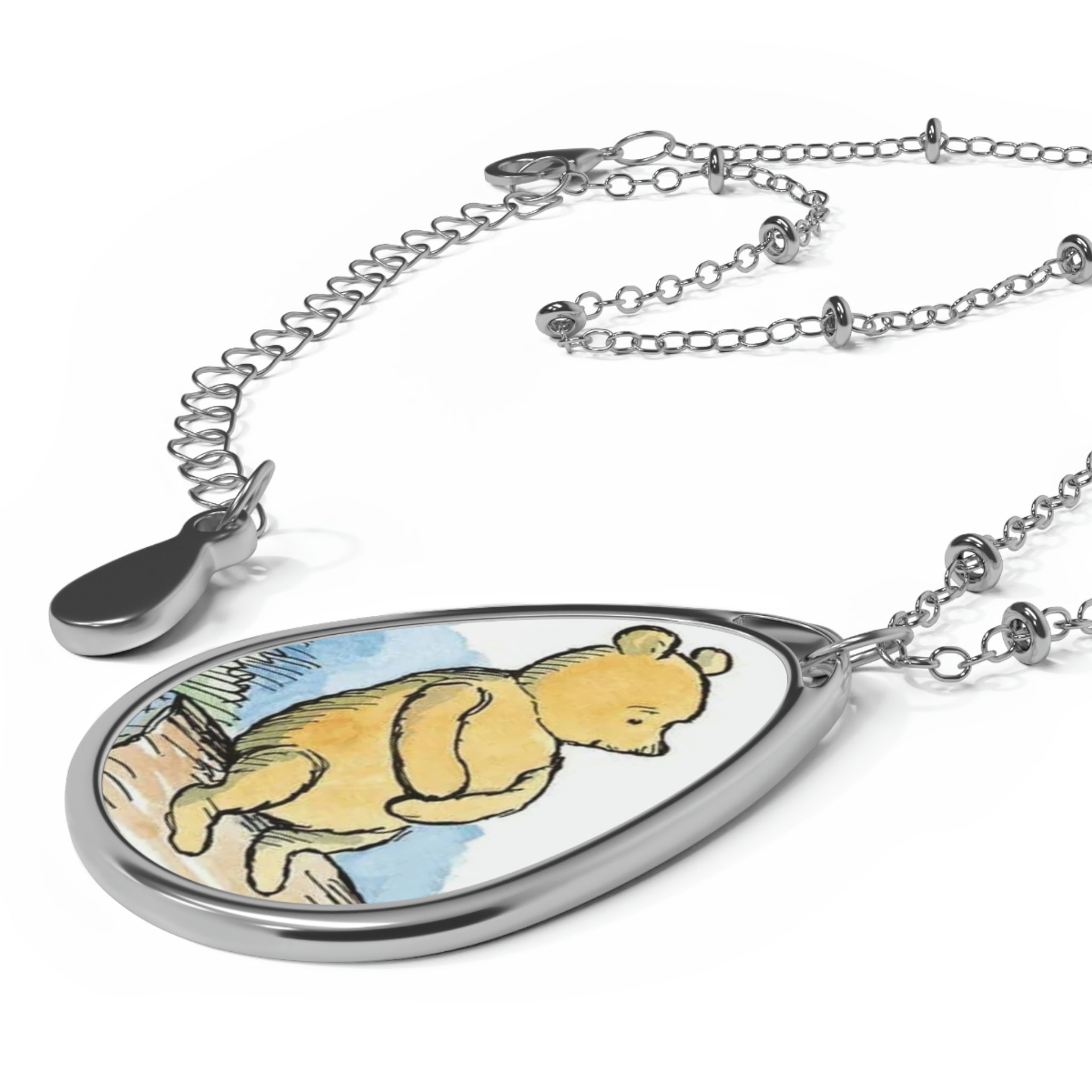 Vintage Winnie the Pooh Oval Necklace