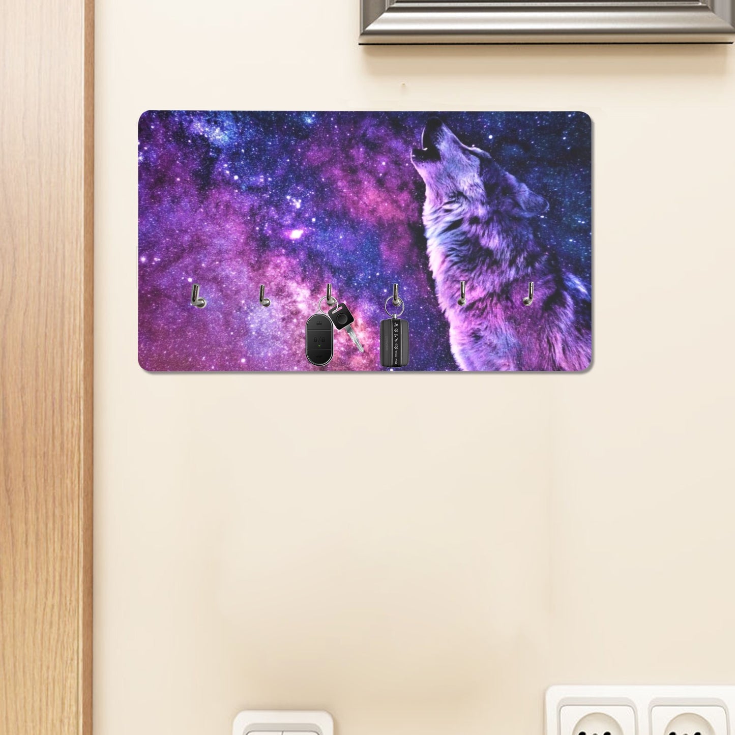 Wolf Nebula Wall Decor Key Holder