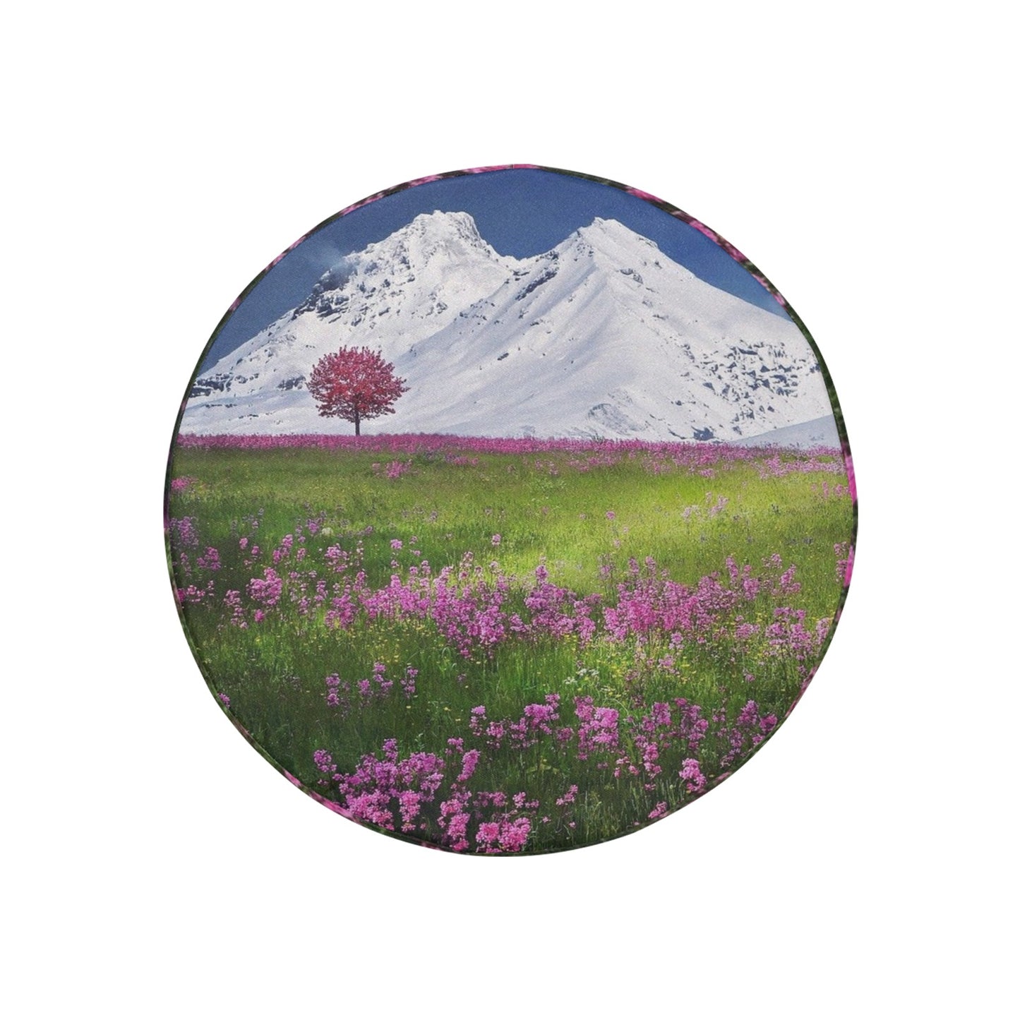 Mountains and Flowers Spare Tire Cover (Small) (15")