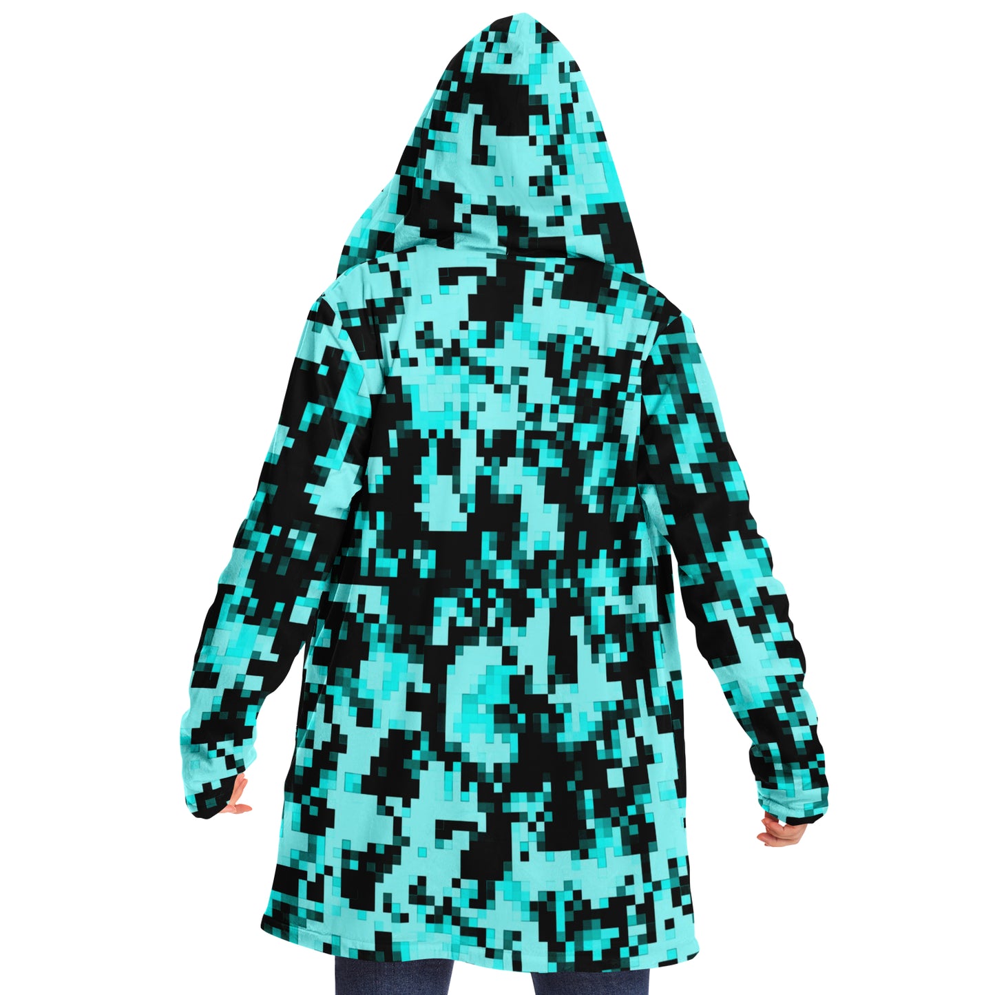 Digital Aqua Camouflage Cloak