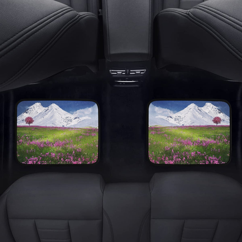 Mountains and Flowers Back Floor Mats (2pcs)