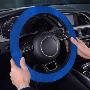Rich Blue Shadow Dragon Steering Wheel Cover with Elastic Edge