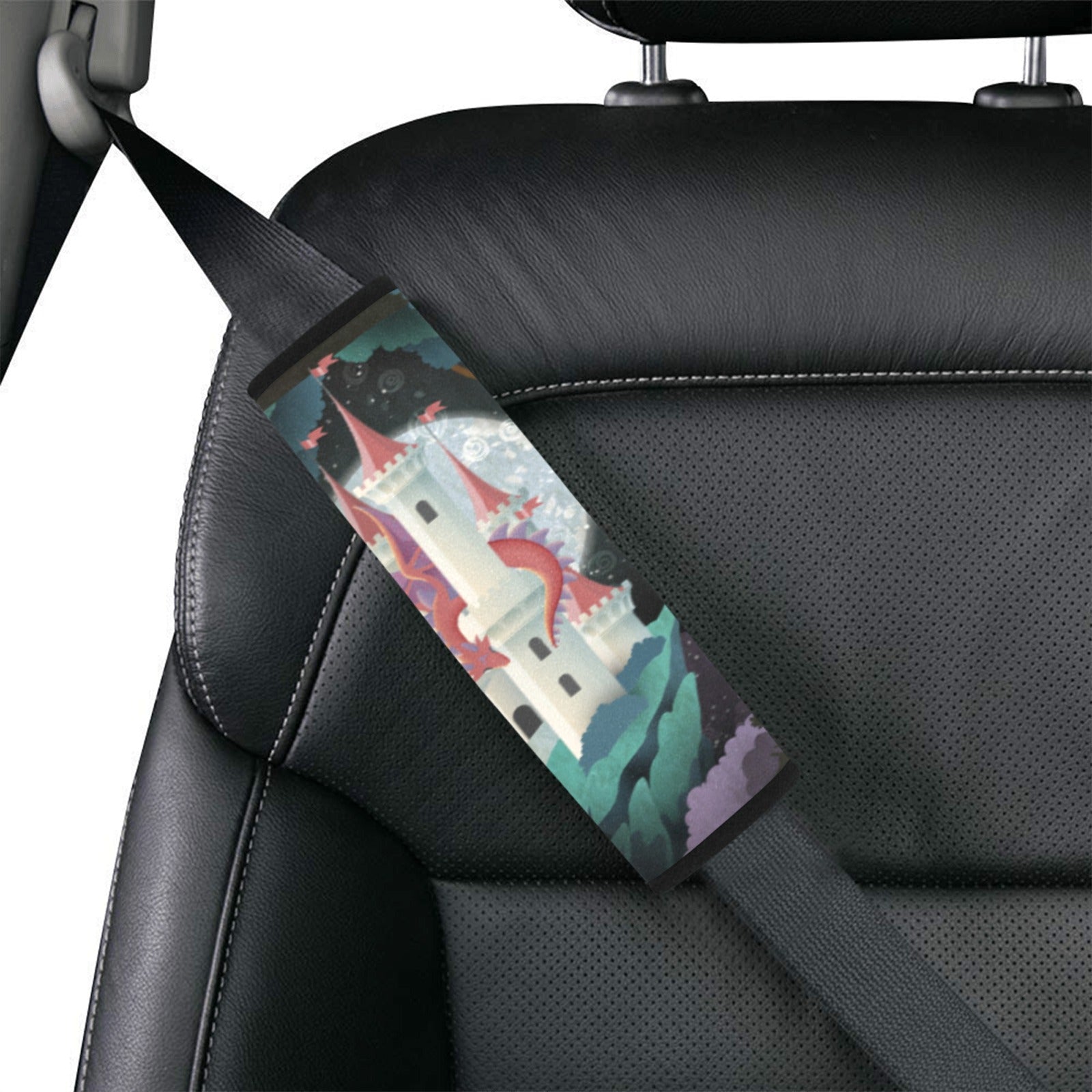Fairytale Dragon Car Seat Belt Cover 7" x 8.5"