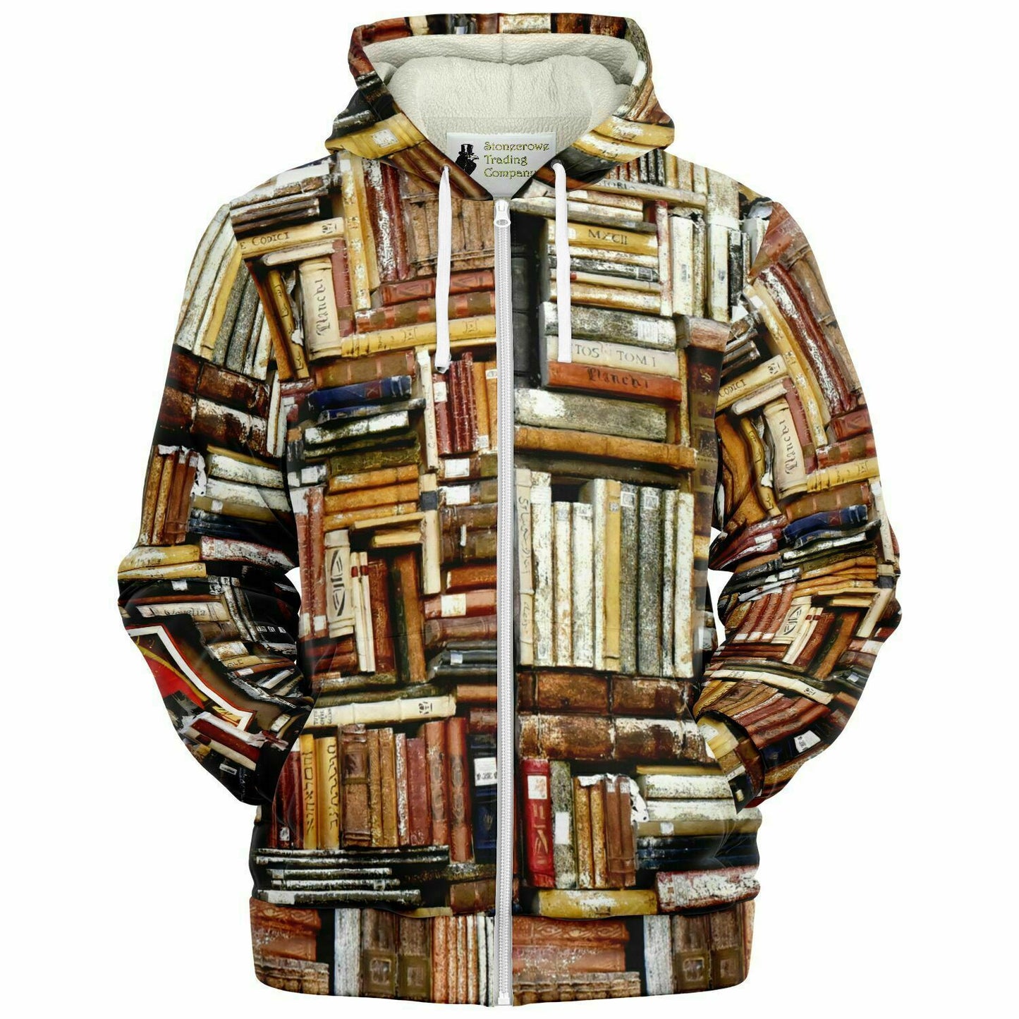 Bibliophile Zip Up Microfleece Hoodie