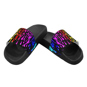 Rainbow Drip Men's Slide Sandals