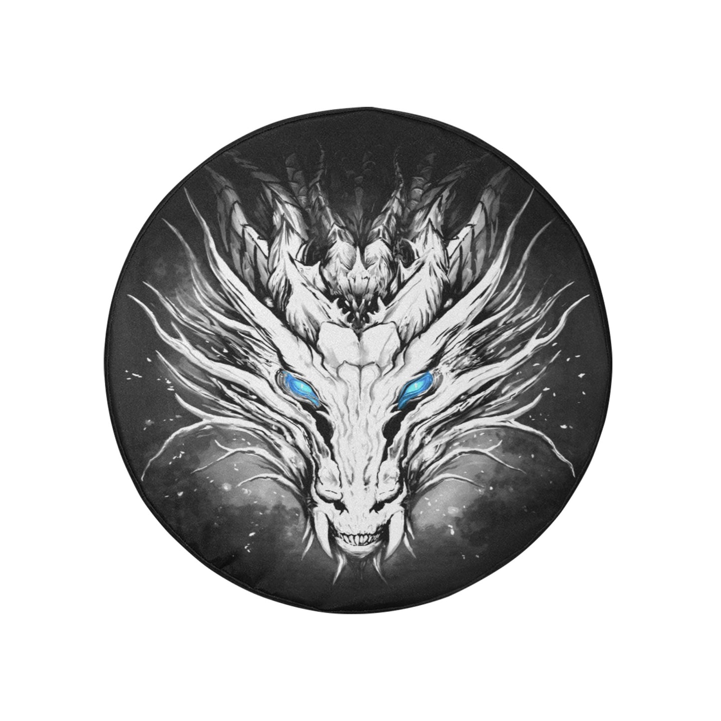 White Dragon Spare Tire Cover (Medium) (16")