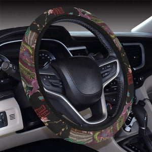 Dragons and Fans Steering Wheel Cover with Elastic Edge