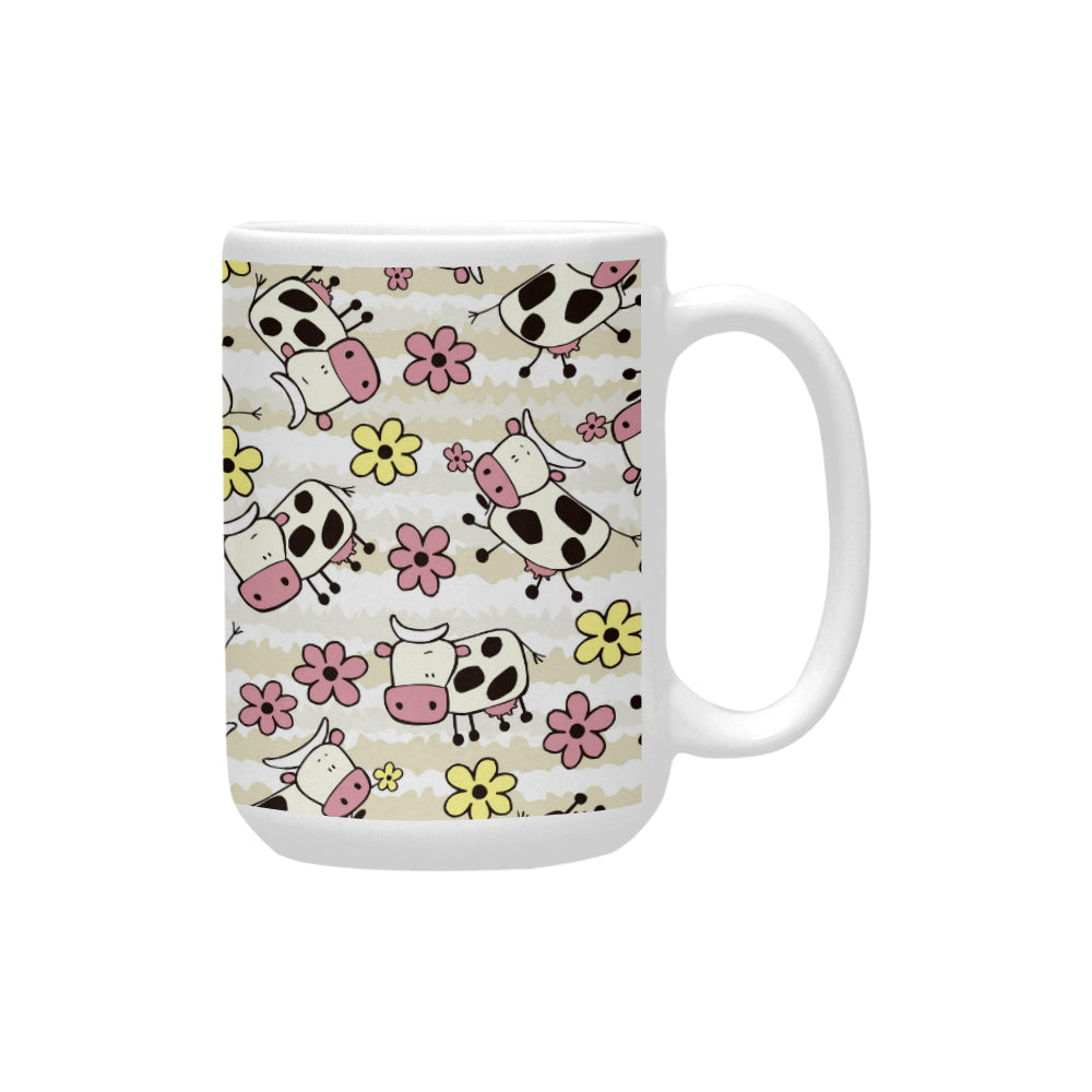 Happy Cows 15 oz Ceramic Mug Ceramic Mug (Made In USA)