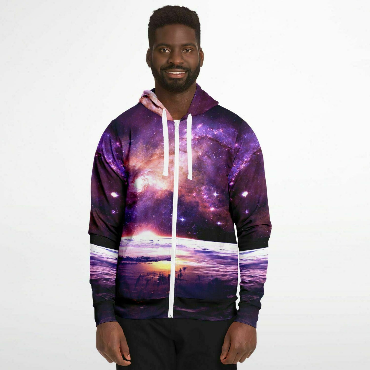 Purple Space Zip Up Hoodie