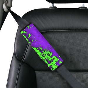 Neon Green Splash Car Seat Belt Cover 7" x 8.5"